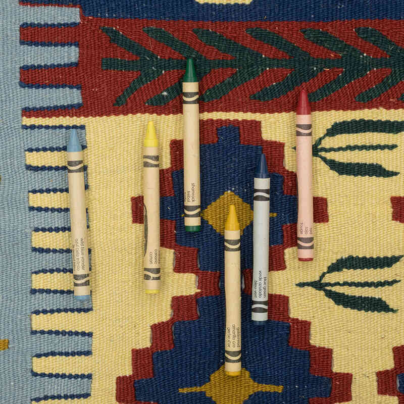 New Handwoven Turkish Kilim Rug - 3' 8" x 5' 5" (44" x 65") - K0080188