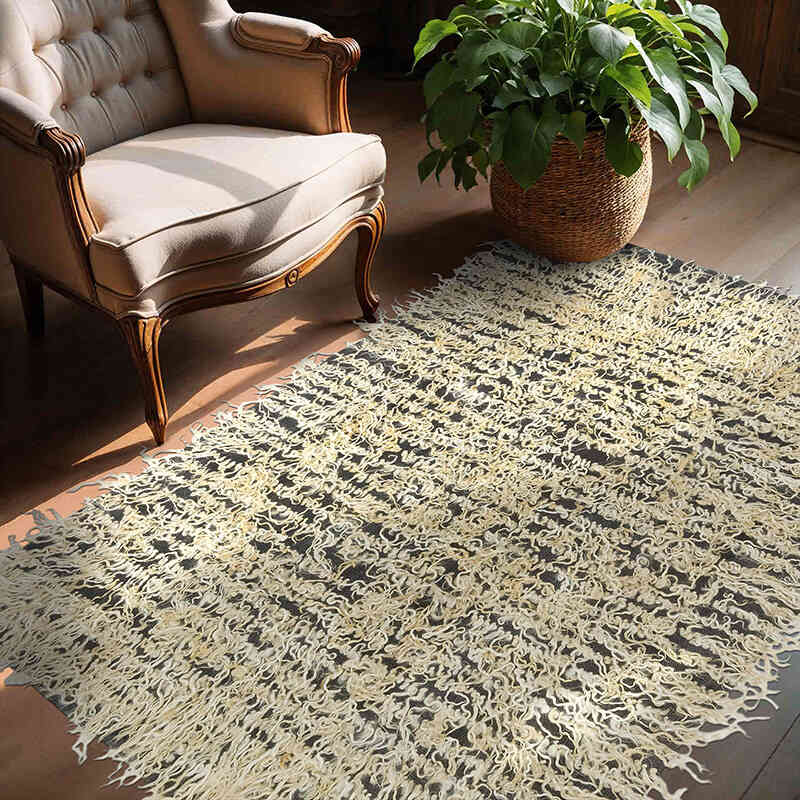 New Turkish 'Filikli' Tulu Rug - 4' 11" x 6' 4" (59" x 76") - K0080190