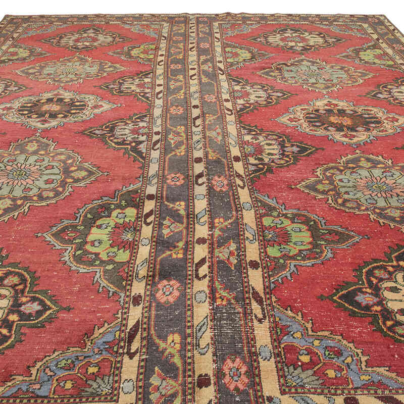 Alfombra Vintage Turca Anudada a Mano - 284 cm x 382 cm - K0080212