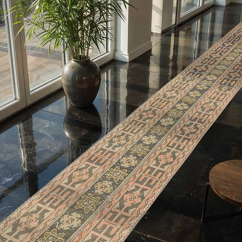 Alfombra Turca Vintage de pasillo - 66 cm x 644 cm - K0080227