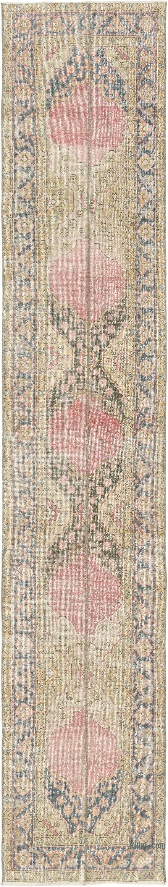 Vintage Turkish Runner Rug - 2' 4" x 12' 10" (28" x 154") - K0080252