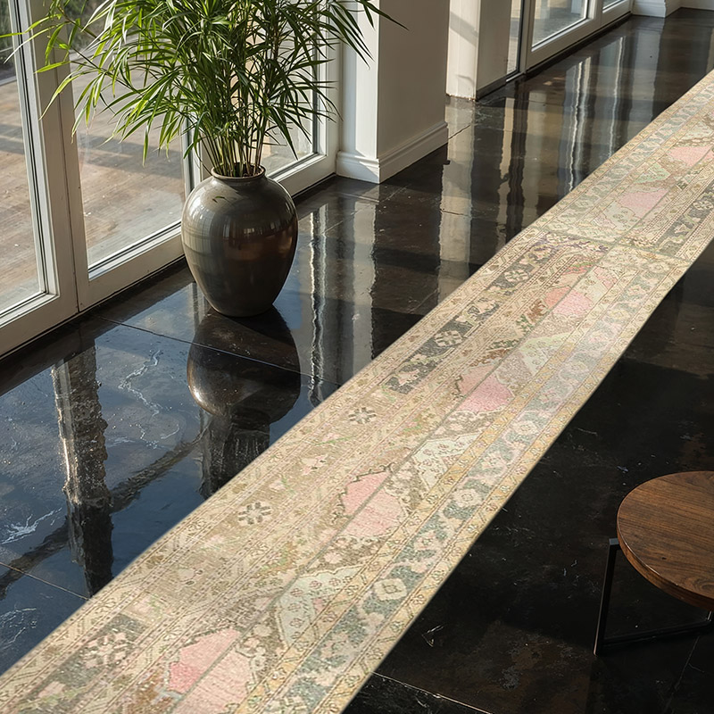Alfombra Turca Vintage de pasillo - 66 cm x 714 cm - K0080259