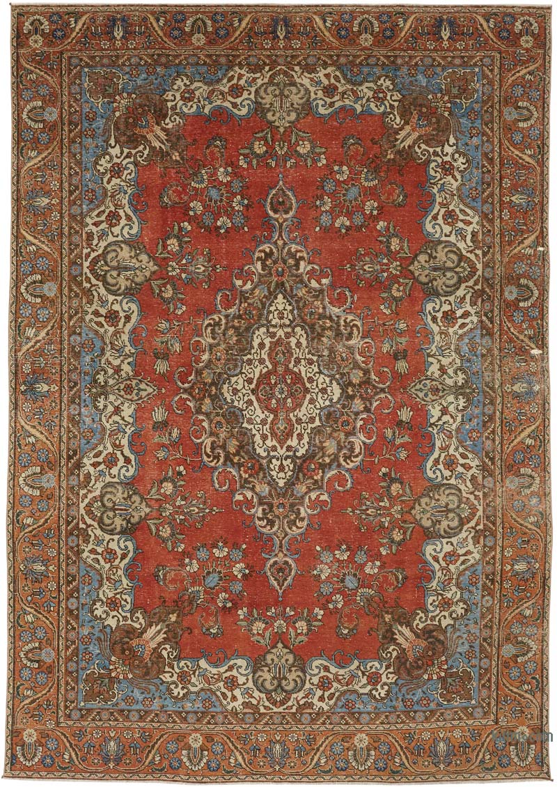 Vintage Hand-Knotted Oriental Rug - 8' 4" x 12' 6" (100" x 150") - K0080298