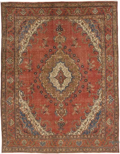 Vintage Hand-Knotted Oriental Rug - 9' 1" x 12' 2" (109" x 146")
