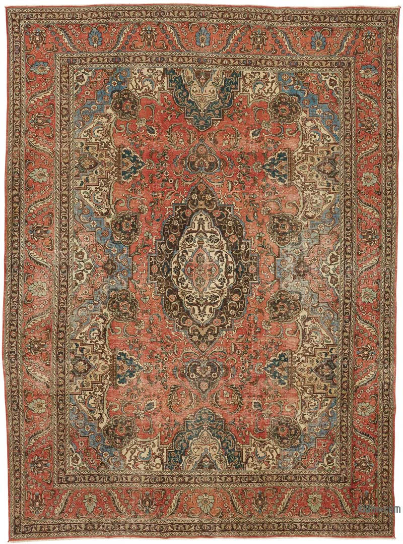 Vintage Hand-Knotted Oriental Rug - 9' 7" x 13' 1" (115" x 157") - K0080311