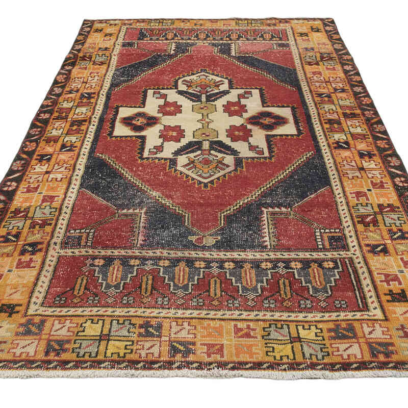Vintage Turkish Hand-Knotted Rug - 4' 3" x 8' 2" (51" x 98") - K0080356
