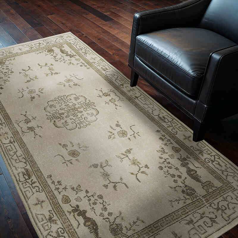 Alfombra Vintage Turca Anudada a Mano - 118 cm x 211 cm - K0080364