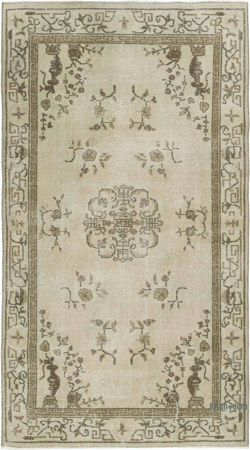 Alfombra Vintage Turca Anudada a Mano - 118 cm x 211 cm - K0080364