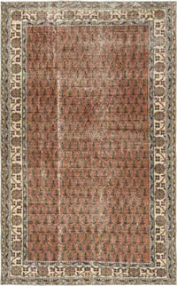 Vintage Turkish Hand-Knotted Rug - 5' 4" x 8' 6" (64" x 102")