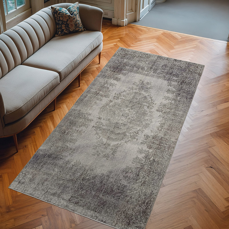 Alfombra Turca Vintage Sobre-teñida - 134 cm x 282 cm - K0080367