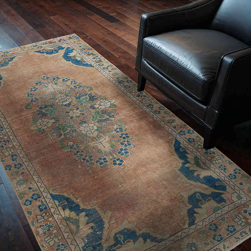 Vintage Turkish Hand-Knotted Rug - 4'  x 7' 2" (48" x 86") - K0080370