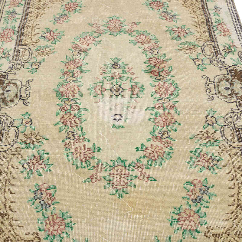 Alfombra Vintage Turca Anudada a Mano - 119 cm x 218 cm - K0080371