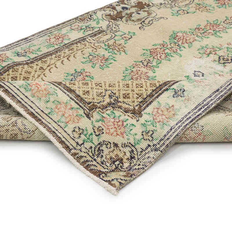 Alfombra Vintage Turca Anudada a Mano - 119 cm x 218 cm - K0080371