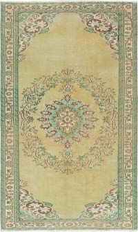 Vintage Turkish Hand-Knotted Rug - 4' 11" x 8' 3" (59" x 99")