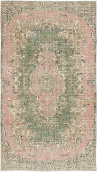 Vintage Turkish Hand-Knotted Rug - 4' 8" x 8' 3" (56" x 99")