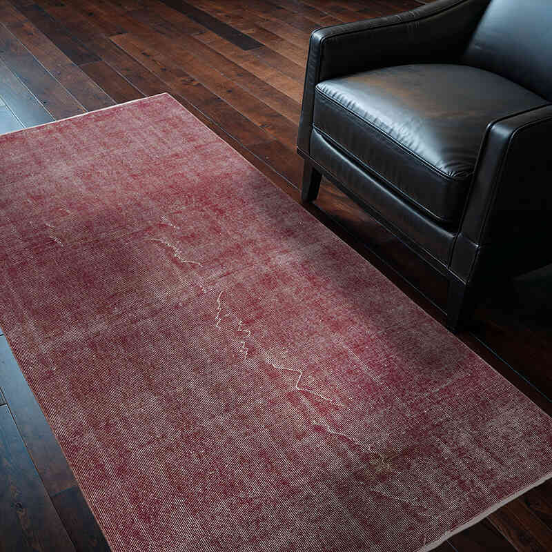 Over-dyed Vintage Hand-Knotted Turkish Rug - 3' 8" x 6' 5" (44" x 77") - K0080380