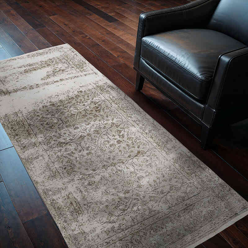 Alfombra Turca Vintage Sobre-teñida  - 96 cm x 194 cm - K0080381