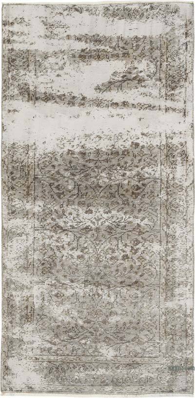 Alfombra Turca Vintage Sobre-teñida  - 96 cm x 194 cm