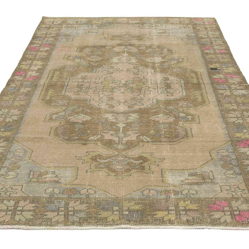 Alfombra Vintage Turca Anudada a Mano - 127 cm x 239 cm - K0080388