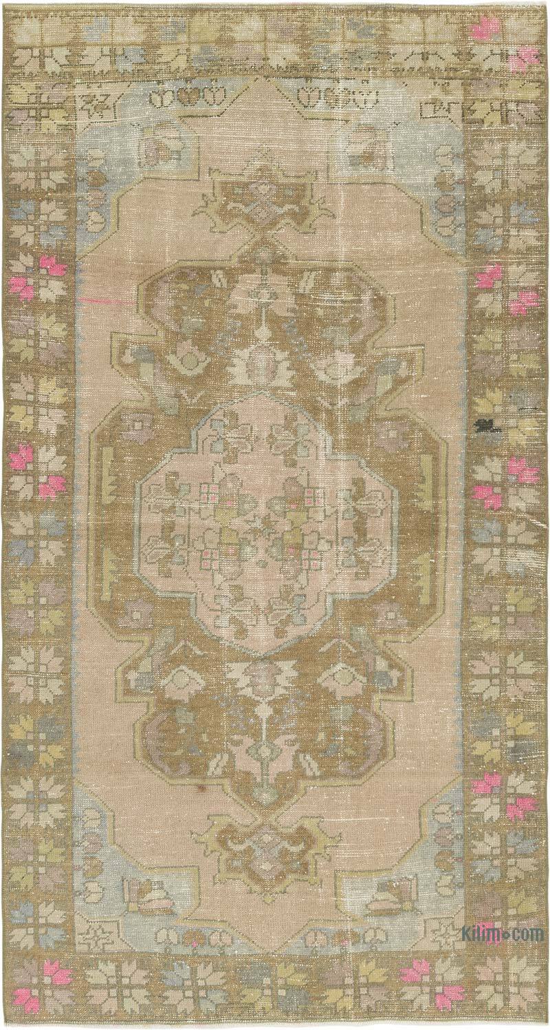 Alfombra Vintage Turca Anudada a Mano - 127 cm x 239 cm - K0080388