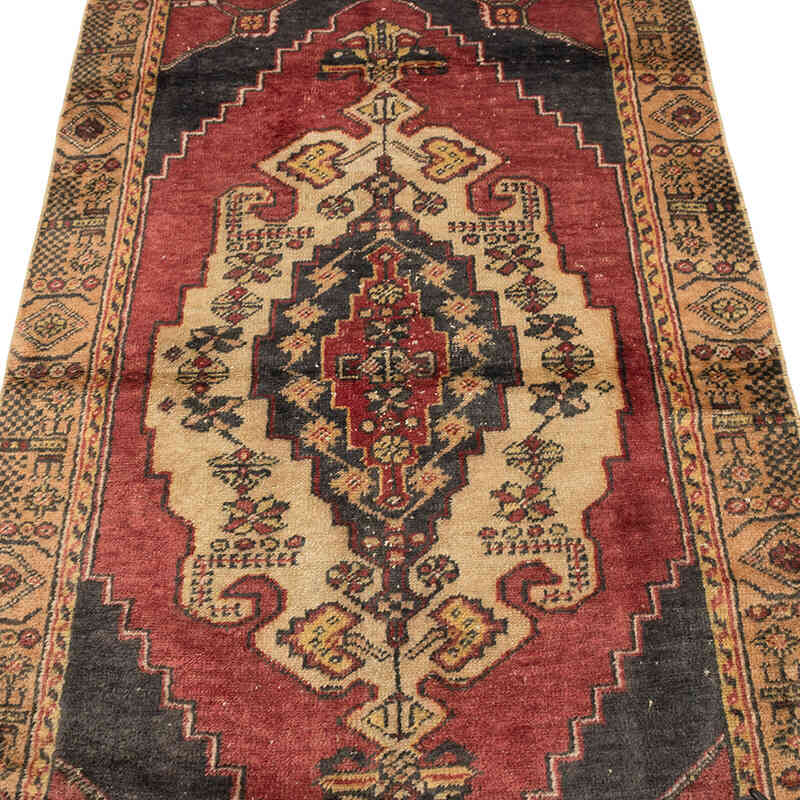 Alfombra Vintage Turca Anudada a Mano - 102 cm x 197 cm - K0080391