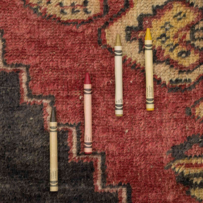 Alfombra Vintage Turca Anudada a Mano - 102 cm x 197 cm - K0080391