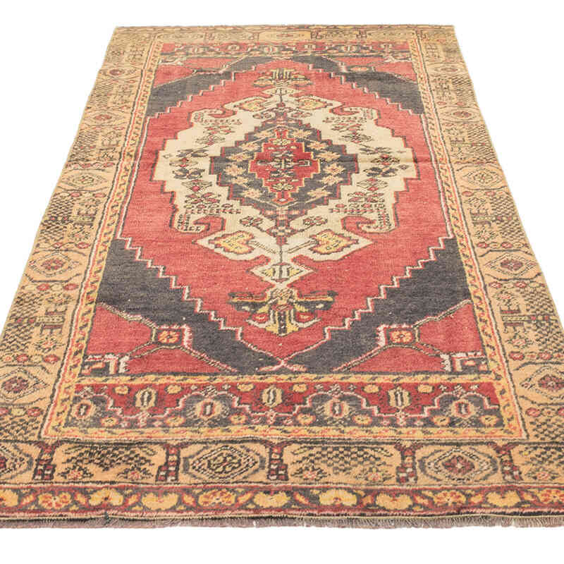 Alfombra Vintage Turca Anudada a Mano - 102 cm x 197 cm - K0080391