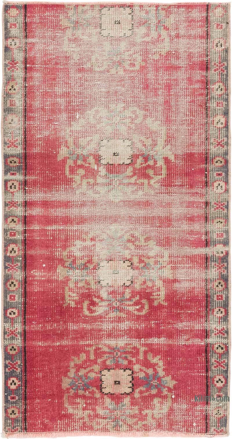 Alfombra Vintage Turca Anudada a Mano - 73 cm x 137 cm - K0080395