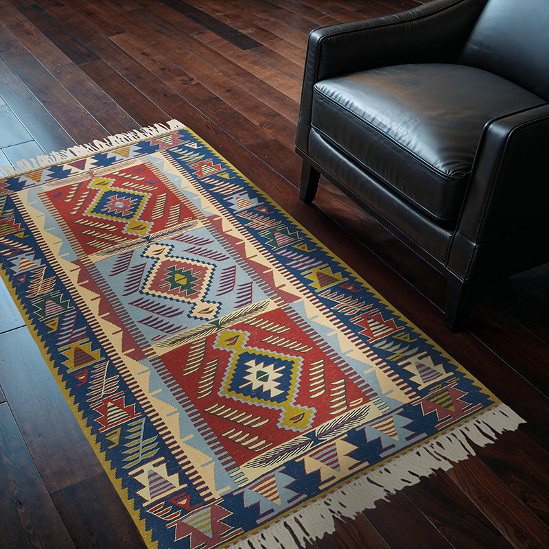 New Handwoven Turkish Kilim Rug - 3' 9" x 5' 7" (45" x 67") - K0080398