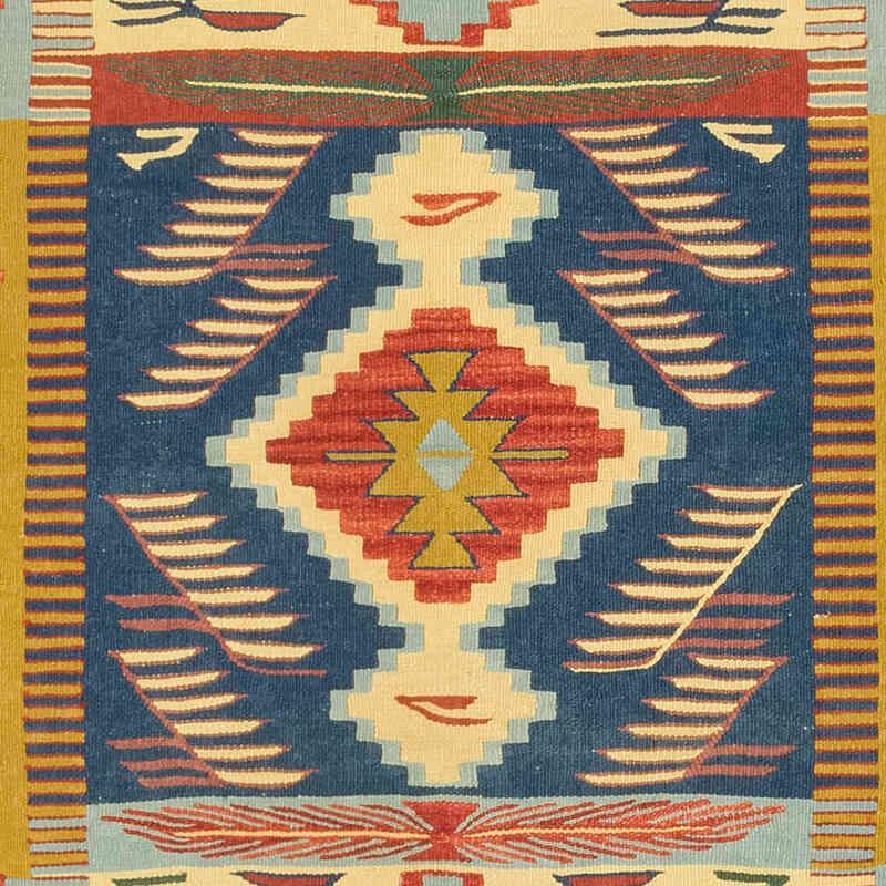 Yeni Kök Boya El Dokuma Kilim - 117 cm x 174 cm - K0080402