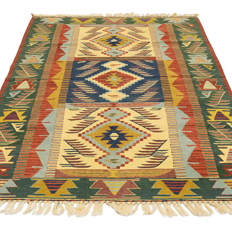 Yeni Kök Boya El Dokuma Kilim - 117 cm x 174 cm - K0080402