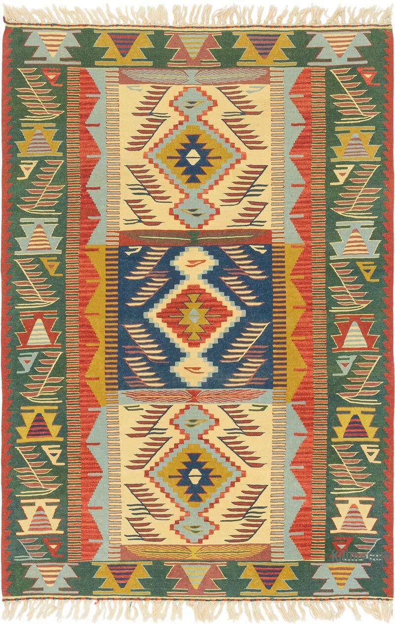 Yeni Kök Boya El Dokuma Kilim - 117 cm x 174 cm - K0080402