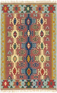 New Handwoven Turkish Kilim Rug - 3' 9" x 5' 9" (45" x 69")