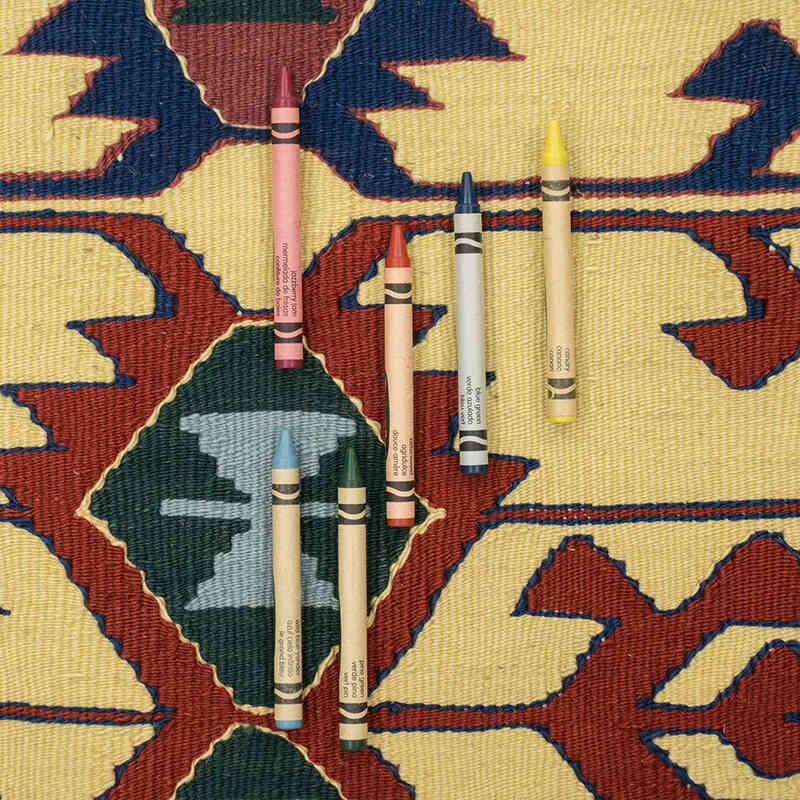 New Handwoven Turkish Kilim Rug - 3' 7" x 5' 7" (43" x 67") - K0080407