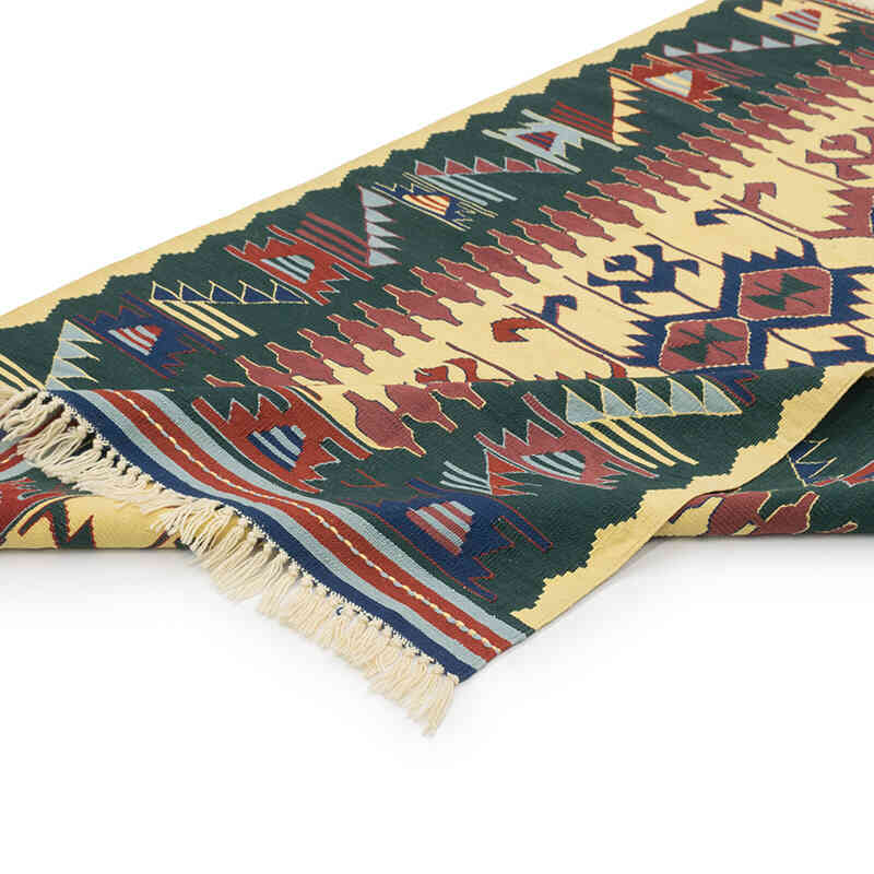 New Handwoven Turkish Kilim Rug - 3' 7" x 5' 7" (43" x 67") - K0080407