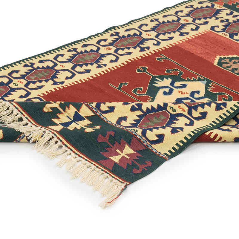 New Handwoven Turkish Kilim Rug - 3' 9" x 5' 7" (45" x 67") - K0080408