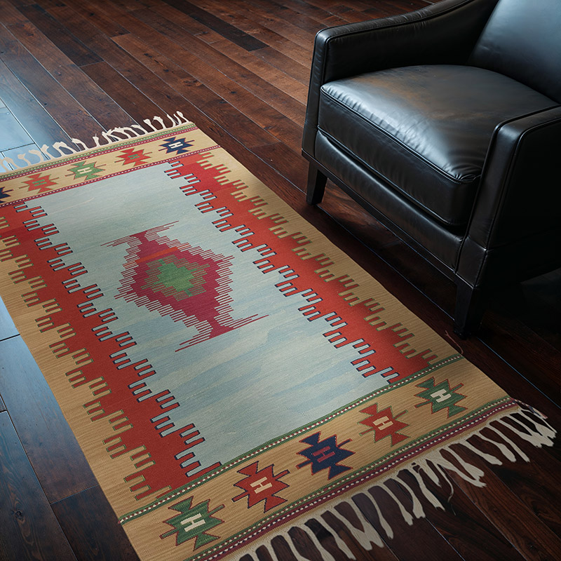 New Handwoven Turkish Kilim Rug - 3' 8" x 5' 10" (44" x 70") - K0080409