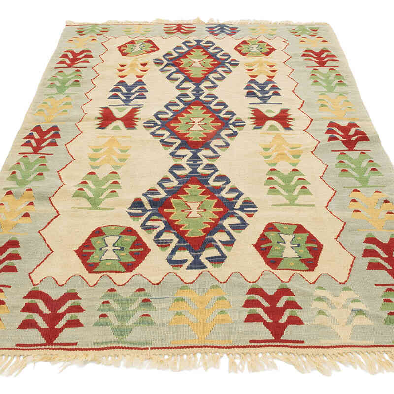 Nueva Alfombra Turca Kilim - 123 cm x 187 cm - K0080412