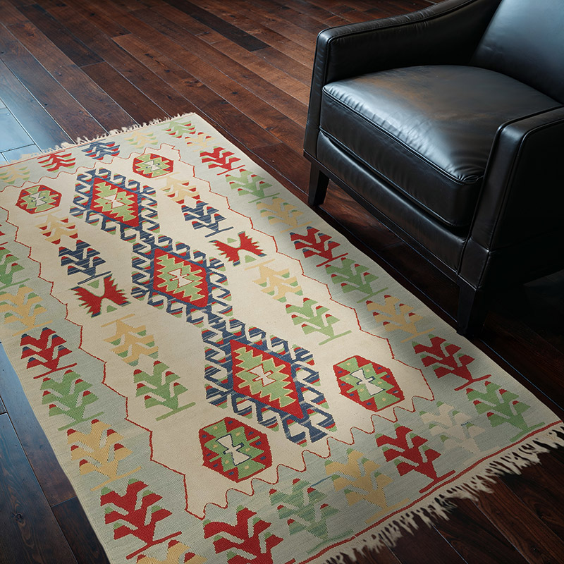 New Handwoven Turkish Kilim Rug - 4'  x 6' 2" (48" x 74") - K0080412