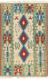 New Handwoven Turkish Kilim Rug - 3' 10" x 5' 11" (46" x 71")