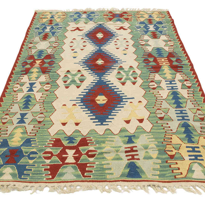 New Handwoven Turkish Kilim Rug - 3' 10" x 5' 11" (46" x 71") - K0080414
