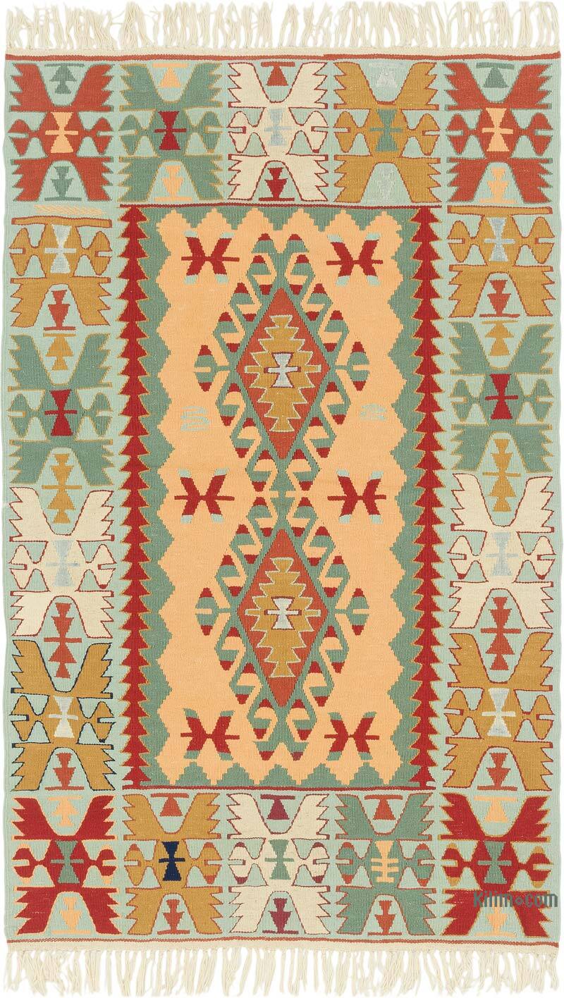 New Handwoven Turkish Kilim Rug - 3' 10" x 6' 3" (46" x 75") - K0080416