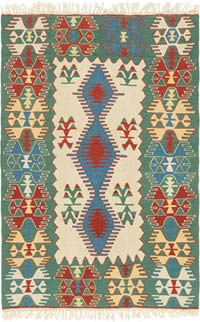 New Handwoven Turkish Kilim Rug - 4'  x 6'  (48" x 72")