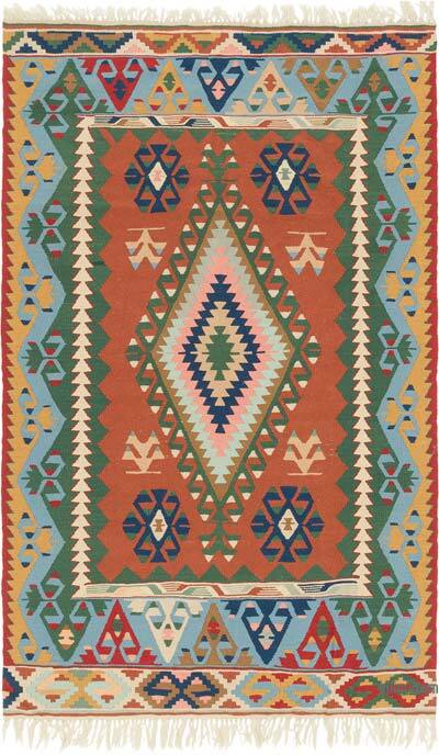 Yeni Kök Boya El Dokuma Kilim - 140 cm x 227 cm