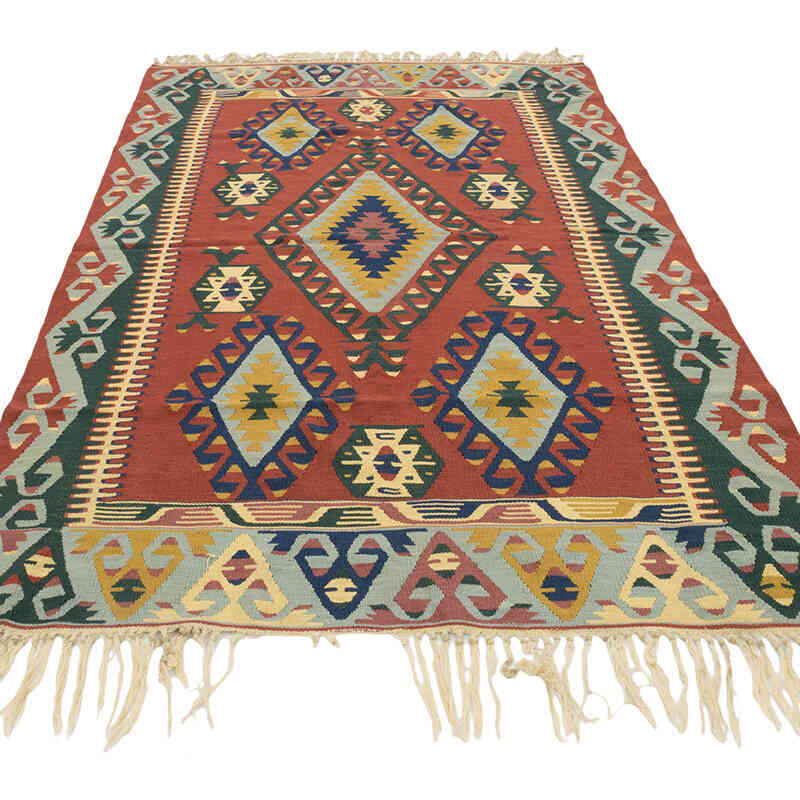 Yeni Kök Boya El Dokuma Kilim - 128 cm x 214 cm - K0080422
