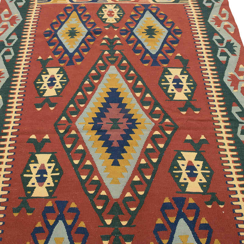 Yeni Kök Boya El Dokuma Kilim - 128 cm x 214 cm - K0080422