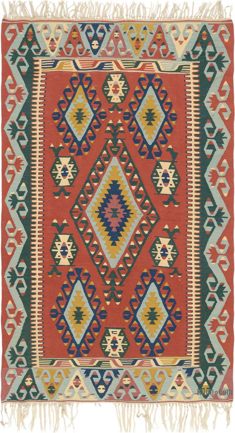 Yeni Kök Boya El Dokuma Kilim - 128 cm x 214 cm - K0080422