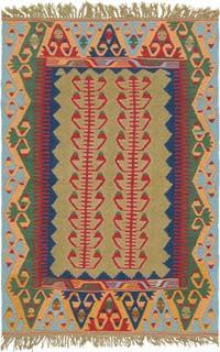 New Handwoven Turkish Kilim Rug - 3' 11" x 5' 10" (47" x 70")