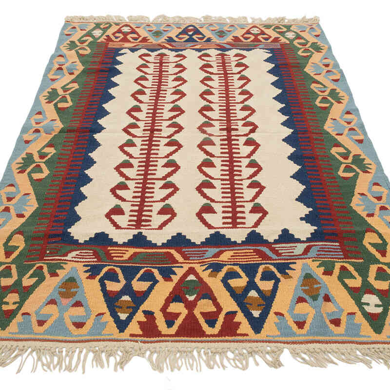 New Handwoven Turkish Kilim Rug - 3' 11" x 5' 10" (47" x 70") - K0080423