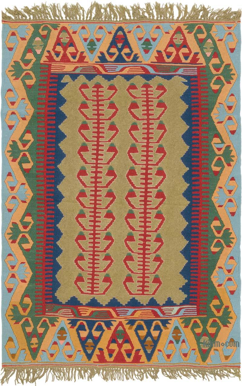 New Handwoven Turkish Kilim Rug - 3' 11" x 5' 10" (47" x 70") - K0080423